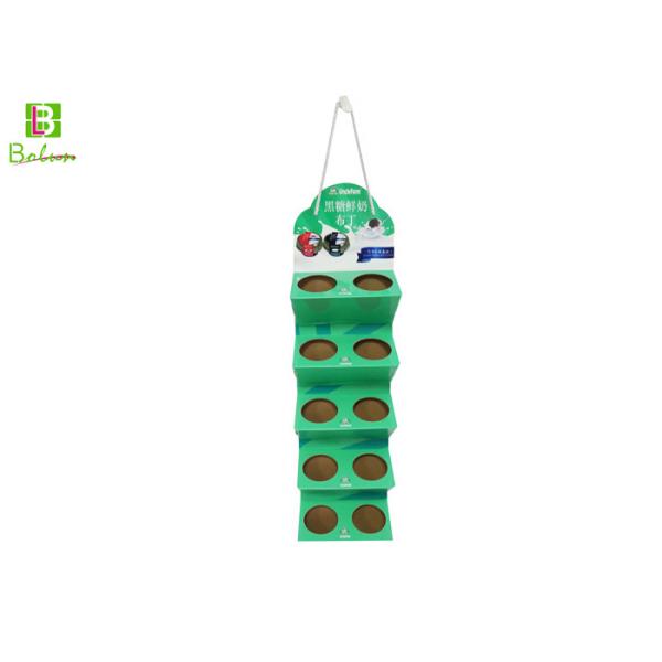Buy cheap POP Foldable Cardboard Display Holder Green Hanging For Coffee from wholesalers