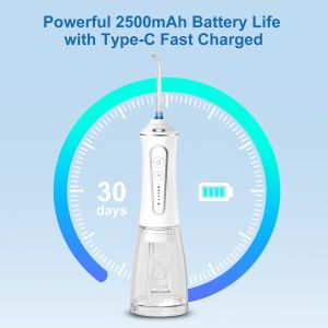 China Dental Cleaner IPX7 Cordless Water Flosser 300ml Rechargeable Water Flosser Teeth Cleaner on sale
