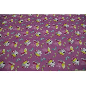 Buy cheap Light Purple Pu Artificial Leather Pink Pig Pattern 54" Width With 0.4mm Thickness from wholesalers