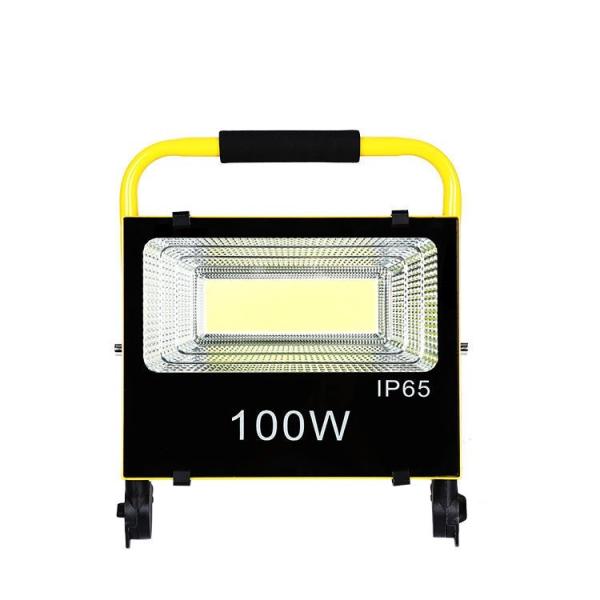 Dustproof LED Flood light with LiFePO4 Battery, 140lm/W, 3000K/4000K/6500K, IP66