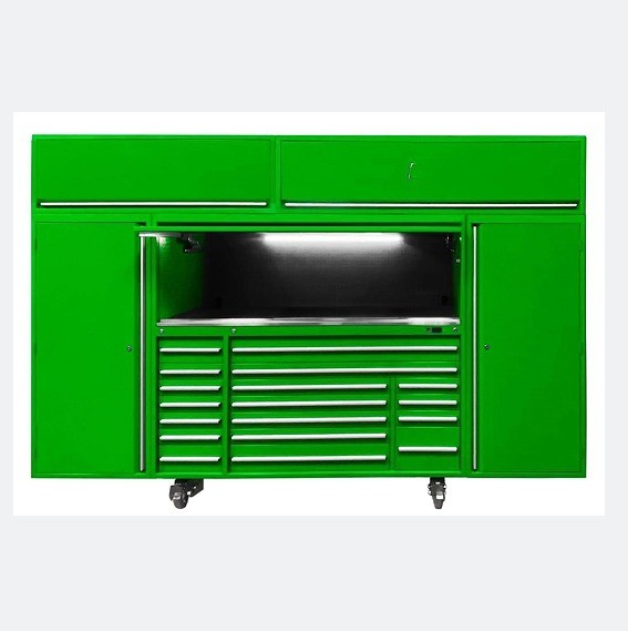 Quality Garage Storage Metal Cabinet on Wheels with Tools Drawer and Cold Rolled Steel Material for sale