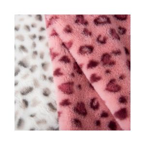 China 100% Polyester Sherpa Multi-Color Leopard Print Rabbit Hair Blanket for Winter Clothes on sale