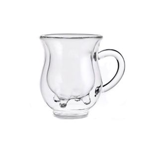 Buy cheap 200ml Handmade Double Wall Borosilicate Glass Cup from wholesalers