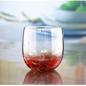 Red Stars Bottomed Creative Macadam Tumbler Drinking Glasses