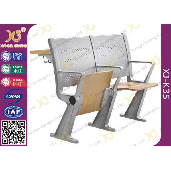 University Steel Book Holder Lecture Room Seating With Writing Desk