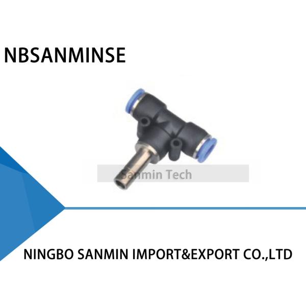 Buy cheap PBJ T Type Pneumatic Connector Push In Tee Union Fitting For Air Pipe Hose Equal Plug Sanmin from wholesalers