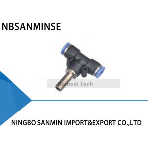 Buy cheap PBJ T Type Pneumatic Connector Push In Tee Union Fitting For Air Pipe Hose Equal Plug Sanmin from wholesalers