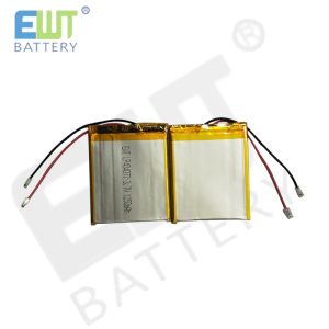 Buy cheap Silver Colour Lithium Polymer Battery with Short Circuit Protection LP404077 3.7V 1250mAh from wholesalers