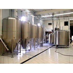 Buy cheap 100L mini beer brewing machine with conical fermenters from wholesalers