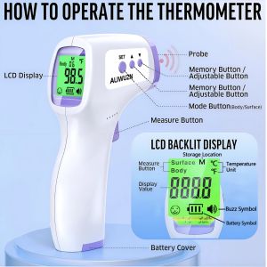 Buy cheap 3 Color Backlight Forehead Thermometer 3VDC For Easy Fever Detection from wholesalers