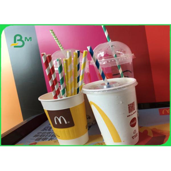 Biodegradable Colorful Straw Paper 60g Rolls 550mm Kraft Paper 15mm