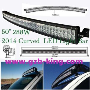 2014 New 50" 288W 3W/CREE Curved LED Light Bar Spot/Flood Beam