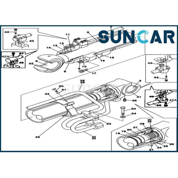 Quality LZ00445 Cylinder Seal Kit Boom Repair Kits Fits CASE CX210N CX210LR Sealing Part for sale