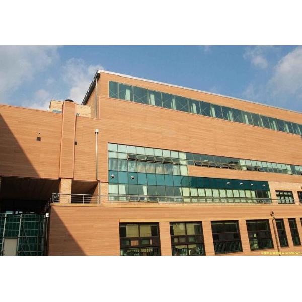 Brushed / Scratched Composite Cladding Panels , Timber Look Cladding For