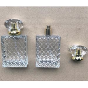 Buy cheap Glass Square Refillable Perfume Bottle 50ml from wholesalers
