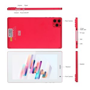 C idea 7 Inch Android Smart Tablets 8+512GB Quad Core WiFi Tablet HD Touch