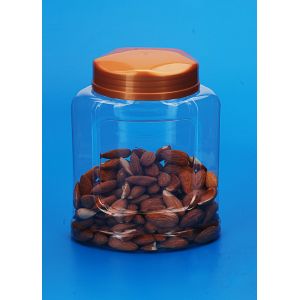 Large Capacity Clear Plastic Candy Jars High Durability With Screw Lid
