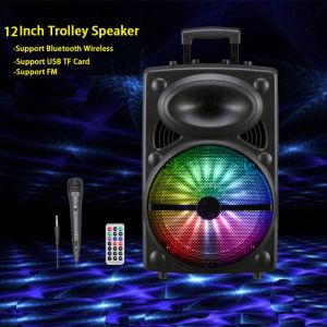 Buy cheap 8-inch Portable Bluetooth Speaker with Subwoofer FM Radio USB TF Card MIC and AC Power from wholesalers