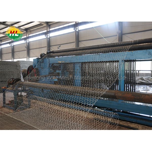 1m Gabion Box Wire Mesh , Galvanized Hexagonal Retaining Wall Cages