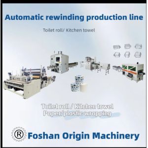 China Toilet Roll / Kitchen Towel Automatic Production Line Jrt Maxi Rewinding Machinery on sale