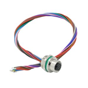 Buy cheap IEC 61076-2-104 Compliant M12 Waterproof Connector with Front Panel Mount and -25℃~85℃ Temperature Range from wholesalers