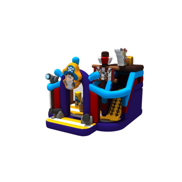 Pirate Theme Inflatable Bouncer With Slide Combo Inflatable Bubble House