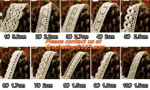 China Cotton Crochet Lace Ribbon wholesale Lace Trim for cushion, sofa, curtain, DIY jewelry on sale