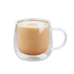 B2B Custom 12oz Unique Glass Coffee Mugs with Handle | Bulk FDA-Certified