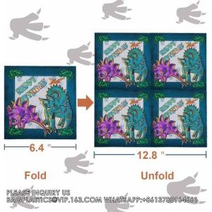 Customized Party Tableware Set For Dinosaur Party Customized Paper Plate Paper