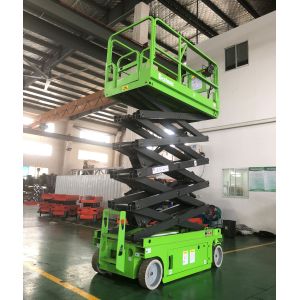 Buy cheap 10m Self Propelled Scissor Lift Aerial Work Platform MEWP 320Kg Loading Capacity With Extendable Platform product