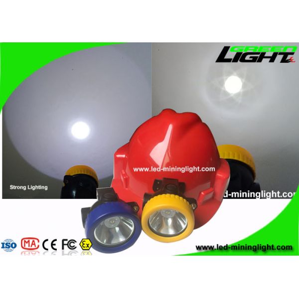 Buy cheap Yellow / Blue Bezel LED Mining Cap Lamp 4000 Lux With Over - Discharging Protection from wholesalers