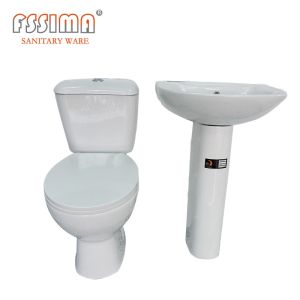 Buy cheap France Classical Style Ceramic Sanitary Ware Water Saving Two Piece Toilets With Basin from wholesalers