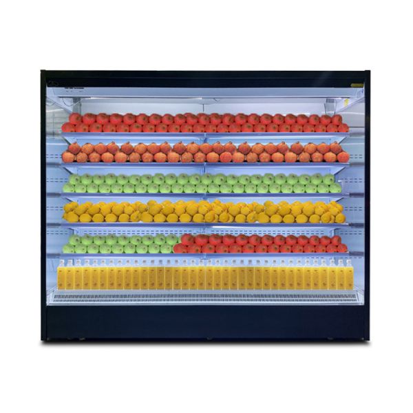 Remote System Right Angle Commercial Open Front Multi Deck Display Chiller