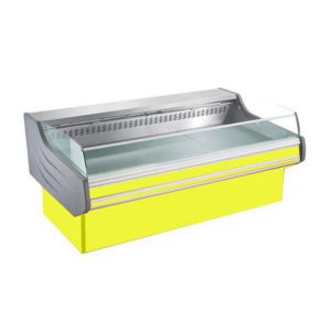 Buy cheap Glass Curved Refrigerated Fresh Meat Showcase Frost Free Multifunctional from wholesalers