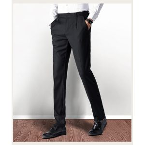 Boys Khaki Two Piece Pants Set with Wide-Legged Jogging Flared Pencil Formal