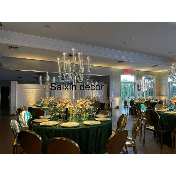 ZT-593 Luxury unique tall crystal candelabra wedding centerpieces