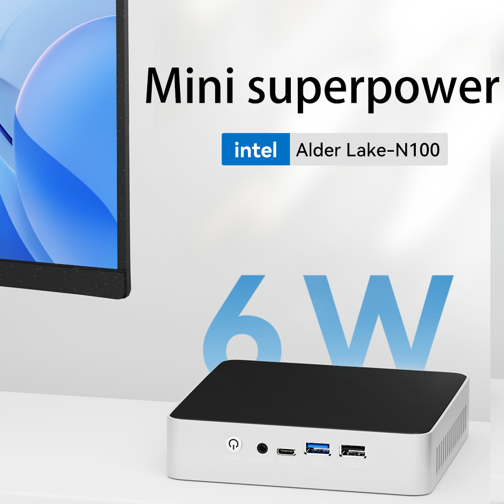 Buy cheap Intel N100 With Fan Support 16GB DDR4 and 4 USB 2 LAN 2 HDMI Mini PC from wholesalers