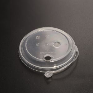 Disposable Plastic Cup Lid Flat Lid For PP Cup With FAD Certification