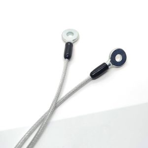 Buy cheap Custom Wire Rope Assemblies PVC Coated Transparent Lanyard Cable Tether Safety Strap from wholesalers