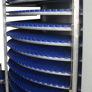 Long Life Low Maintenance Spiral Belt Freezer , Ss304 Vertical Cooling Conveyor