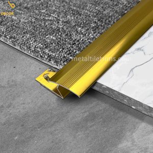 Buy cheap Gloss Gold Z Bar Flooring Profile Carpet Transition Strip With Glue from wholesalers