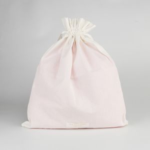 Buy cheap Custom Design Drawstring Cosmetic Packaging Bag pouch With Fabric Label from wholesalers