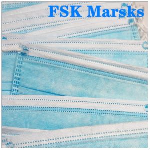 CE FDA 3 Ply Surgical Face Mask Disposable Mouth Mask Adjustable Nose Bridge