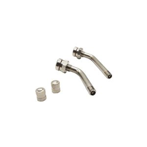 Brass Nickel Plated Clamp In Tire Valve TR545D Bend 60° 9.7mm Rim Hole