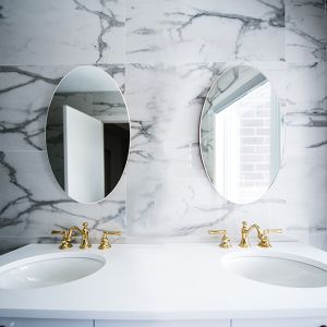 Buy cheap Oval Frameless Wall Mounted Makeup Mirror 1.8CM Thickness from wholesalers