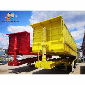 3 Axles Rear Dumping Semitrailer With Automatic Tarpaulin Export To Tanzania,
