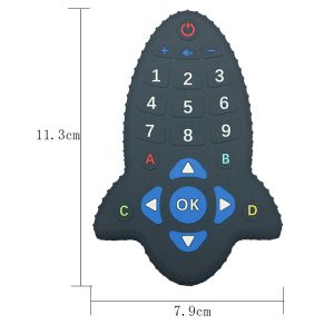 Shaped MHC Silicone Baby Teether Remote Control For Chew Toys