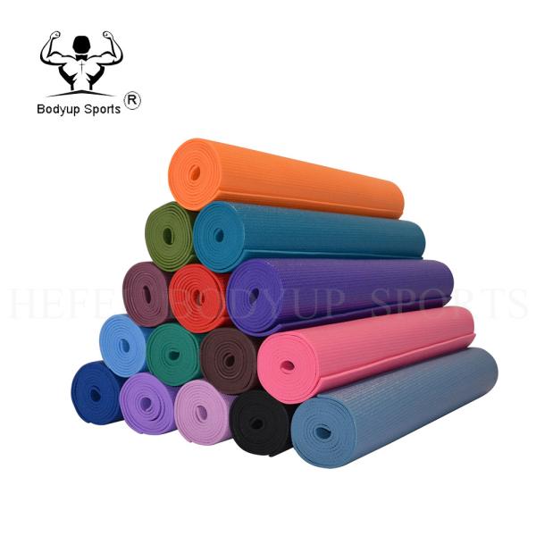 Buy cheap Anti Slip Soft Textile Yoga Exercise Mat PVC Material With Elastic Memory from wholesalers