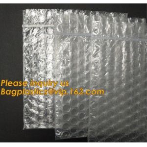 Buy cheap wholesale metallic glossy holographic cosmetic packing k bubble pouch slider zipper bubble bag bagease bagplastics from wholesalers