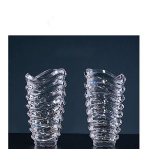 Buy cheap Factory Custom Well-design High Quality Rim Gold Decorative Clear Glass Wedding Vase from wholesalers
